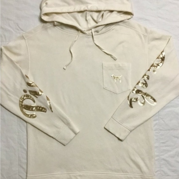 VS PINK BLING “CAMPUS” BLING LE PULLOVER HOODIE - Picture 6 of 6